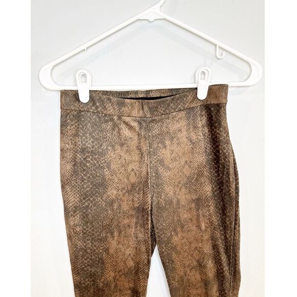 NWT BB dakota sidewinder snake printed suede leggings brown - Picture 4 of 5
